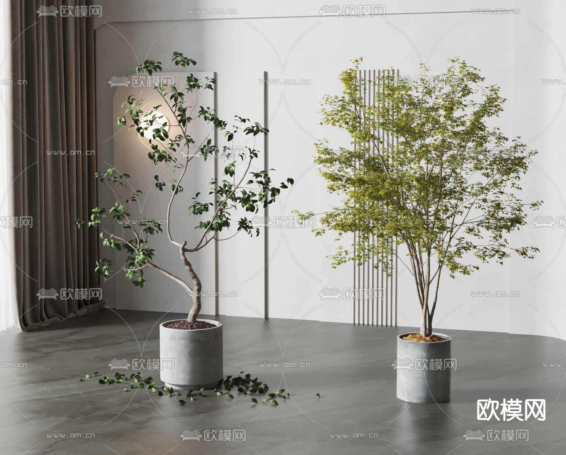 绿植盆栽 盆景3d模型下载_ID12299776_3dmax免费模型-欧模网