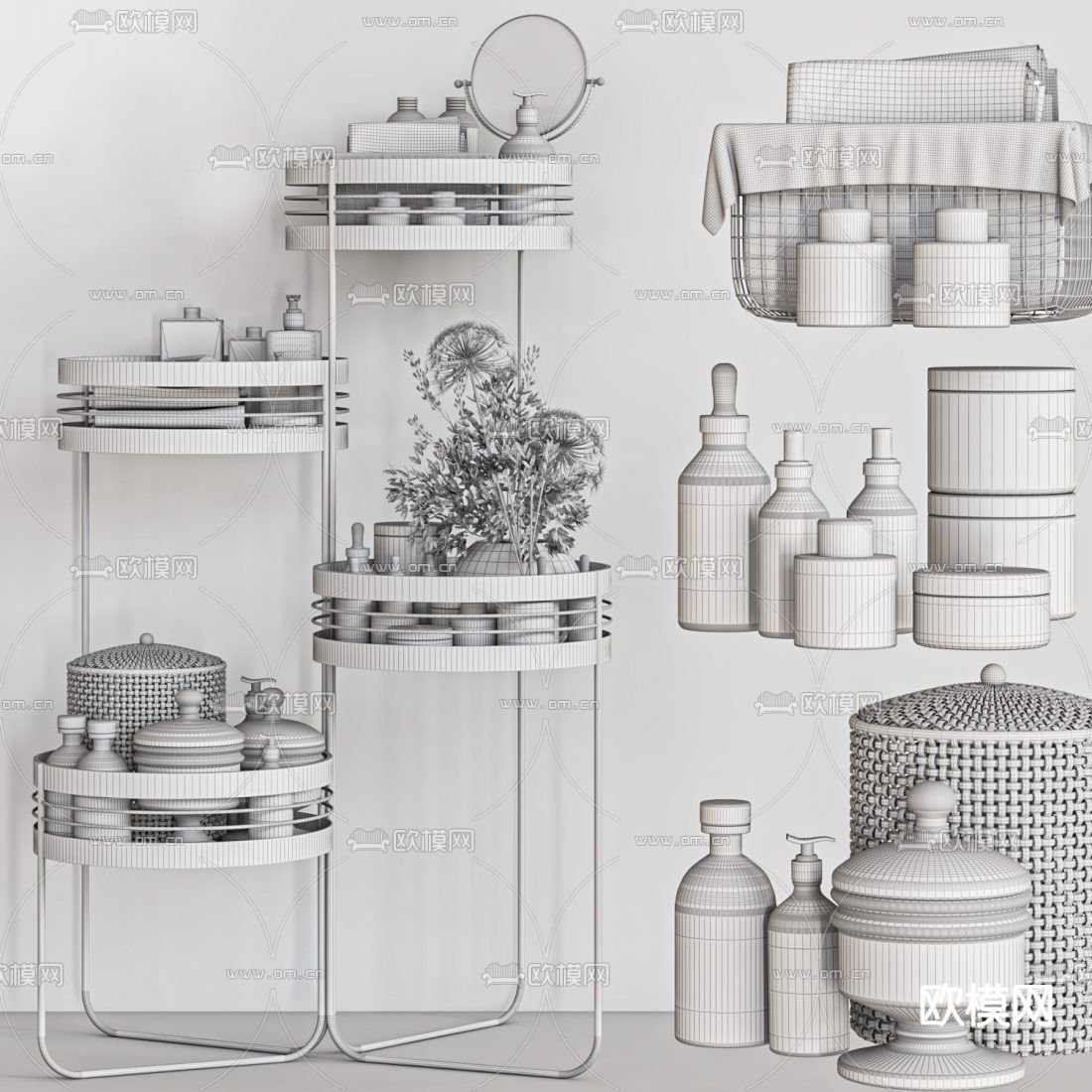洗护用品 卫浴装饰品3d模型下载（渲染图3）