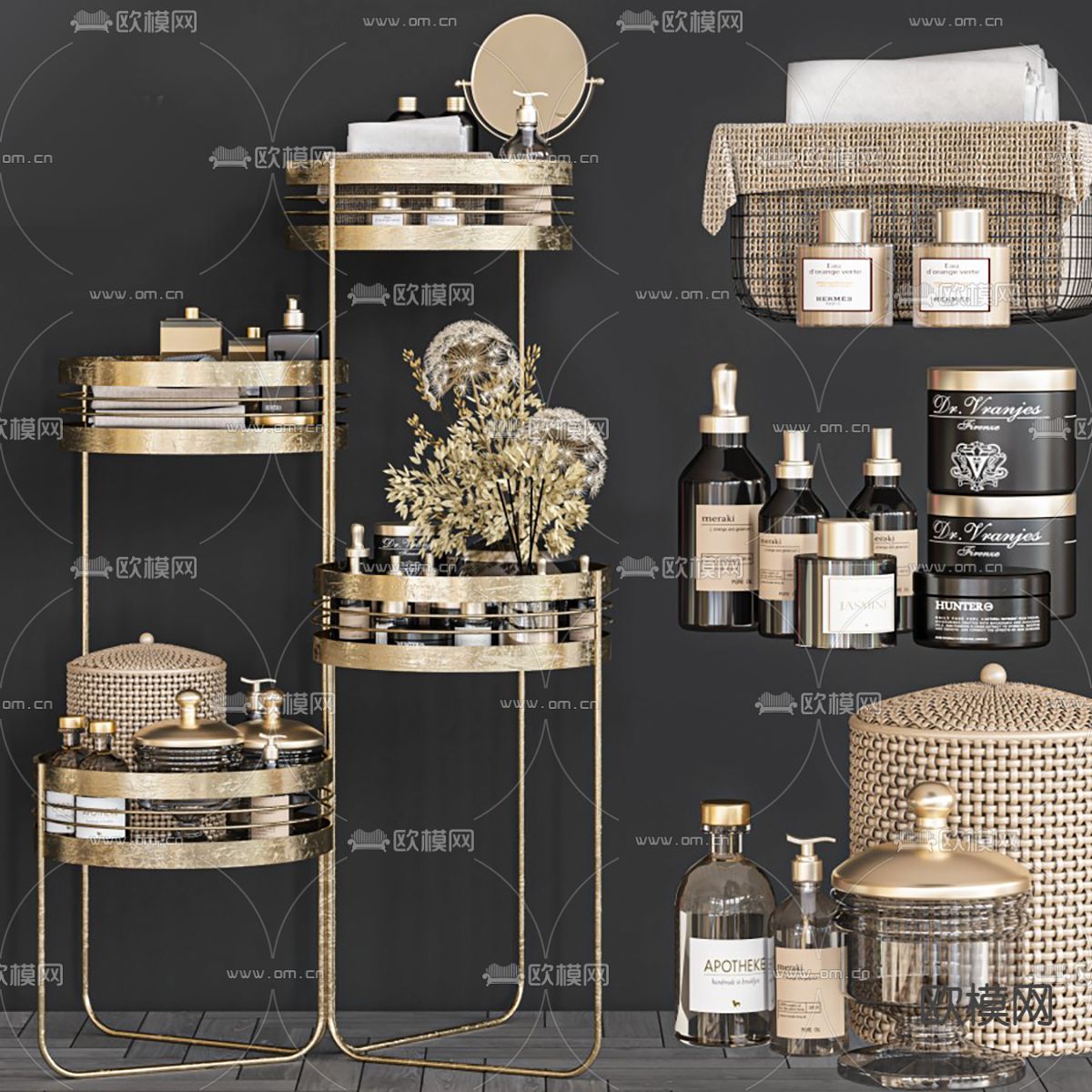 洗护用品 卫浴装饰品3d模型下载（渲染图4）