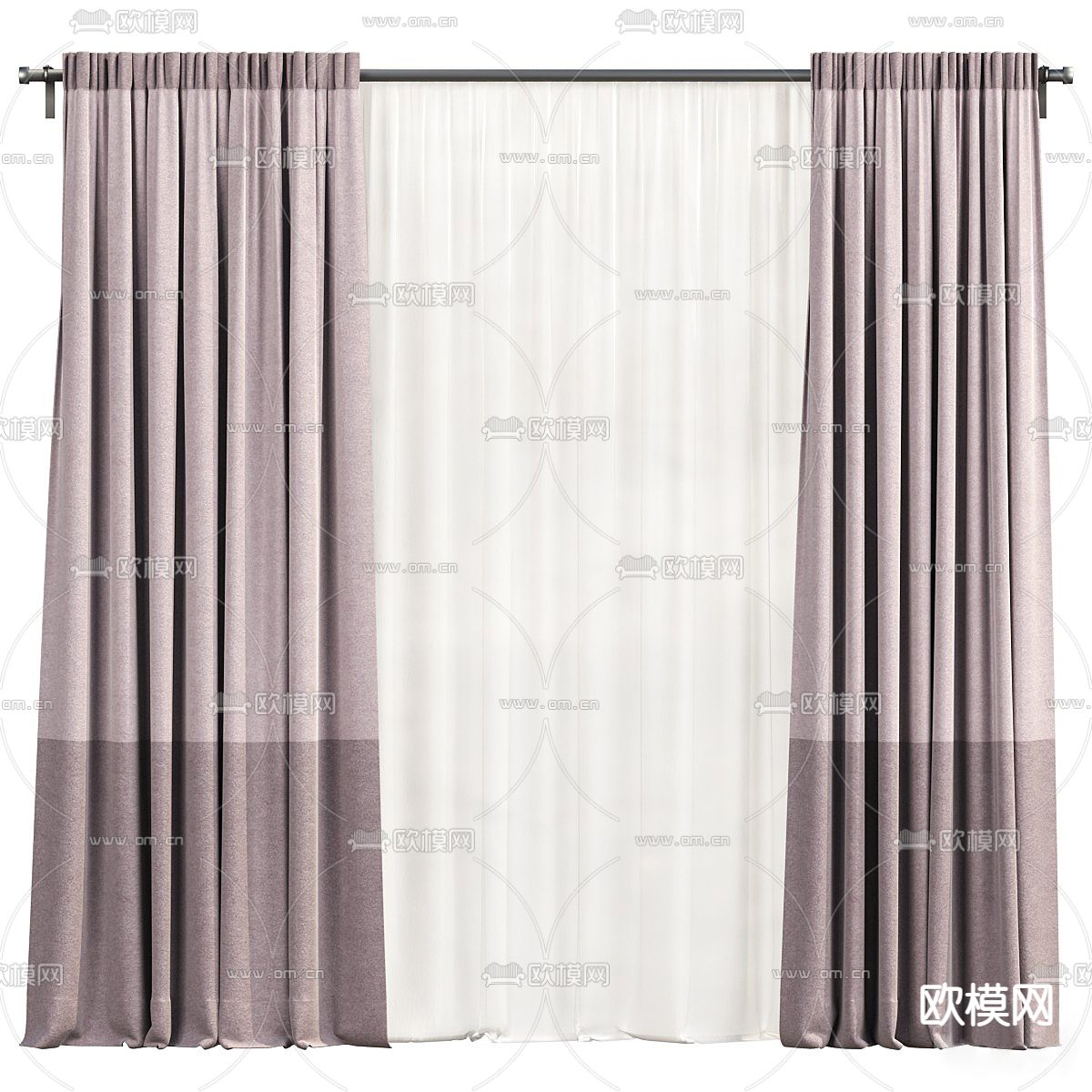 窗帘 窗纱3d模型下载