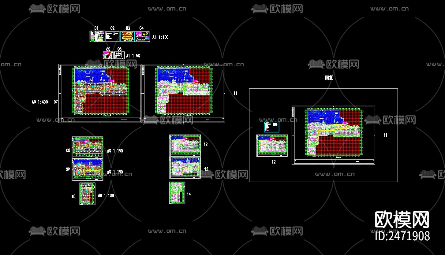 佳和御园车库水给排水CAD施工图下载（渲染图1）