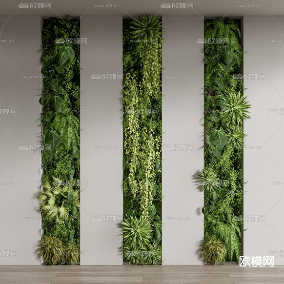 绿植墙 苔藓墙su模型下载(渲染图1)