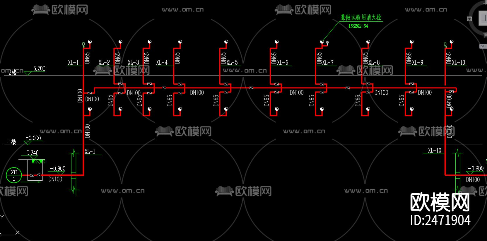 泗洪县中小学生研学实践教育基地3号楼CAD施工图下载（渲染图4）