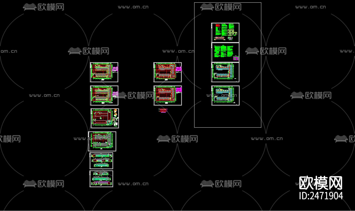 泗洪县中小学生研学实践教育基地3号楼CAD施工图下载（渲染图1）