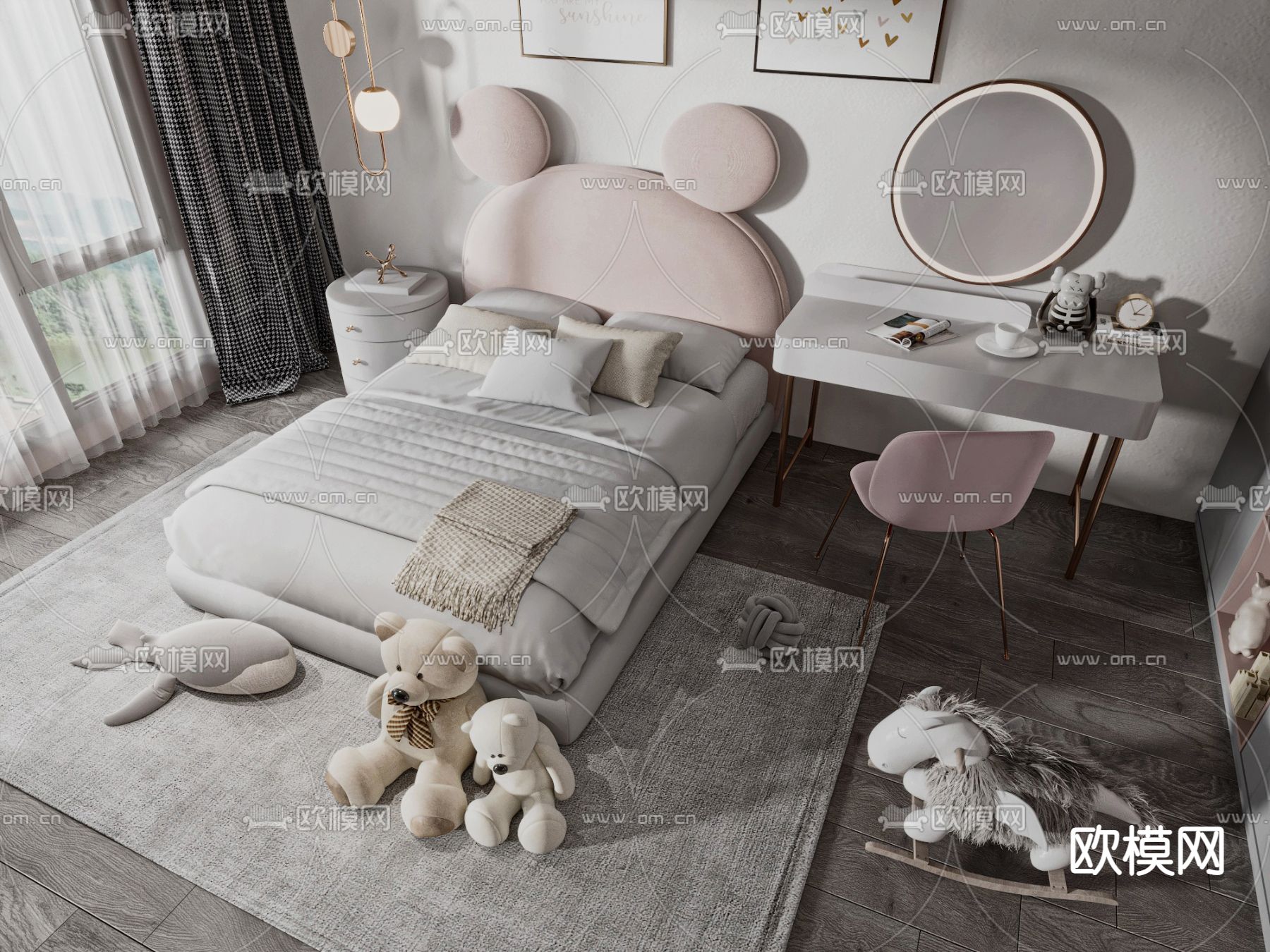 儿童床3d模型下载