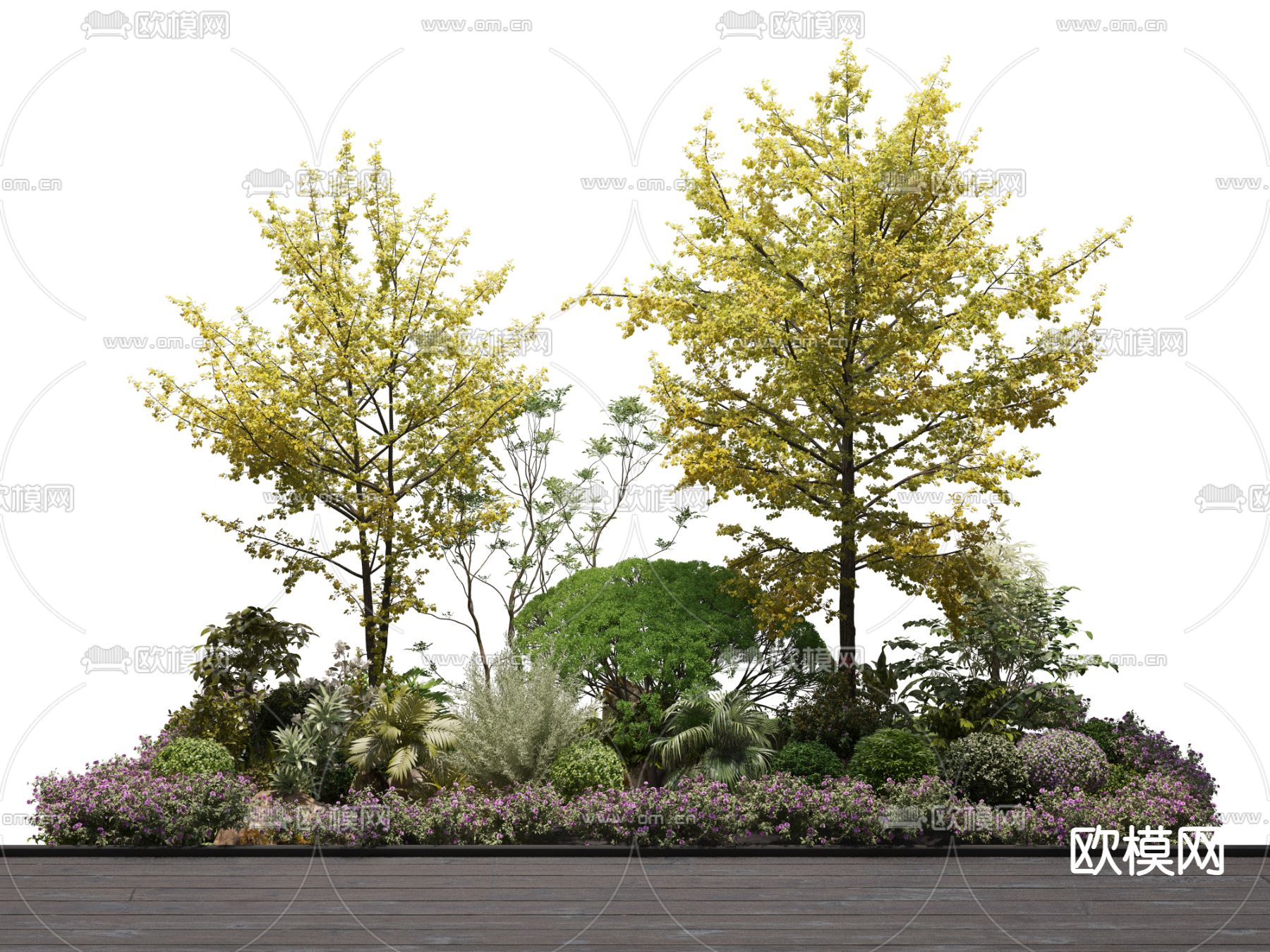景观植物堆 绿植堆小品3d模型下载_ID12301373_3dmax免费模型-欧模网