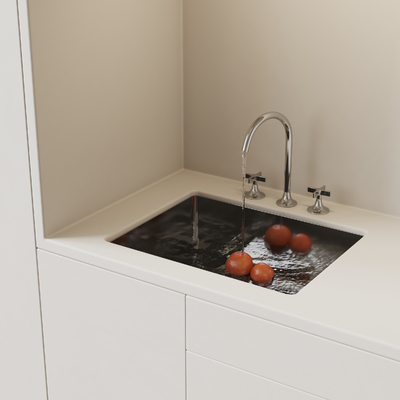  不锈钢洗手池 水槽su模型 