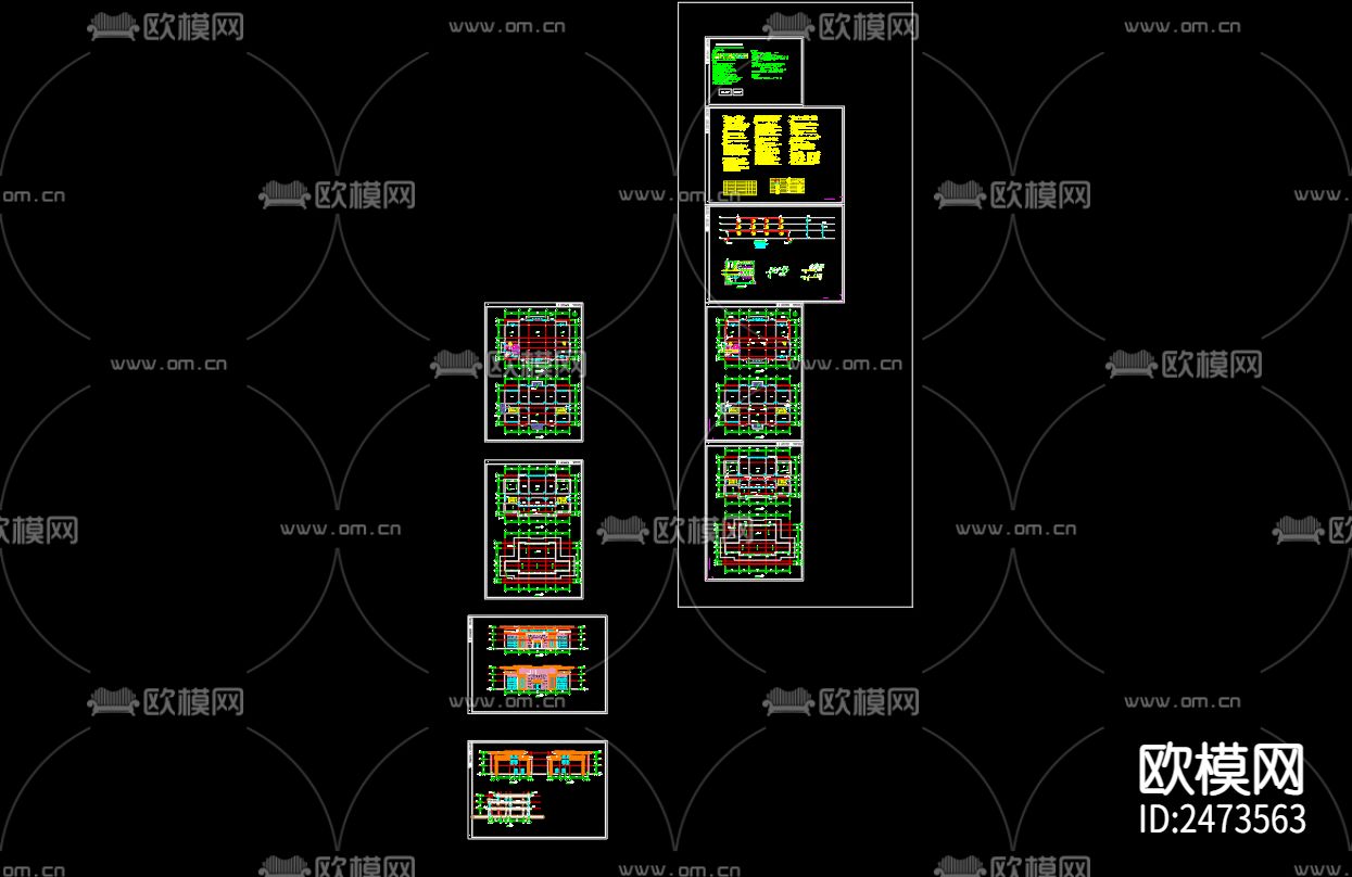 观澜府4号楼给排水及水灭火系统cad施工图下载（渲染图1）