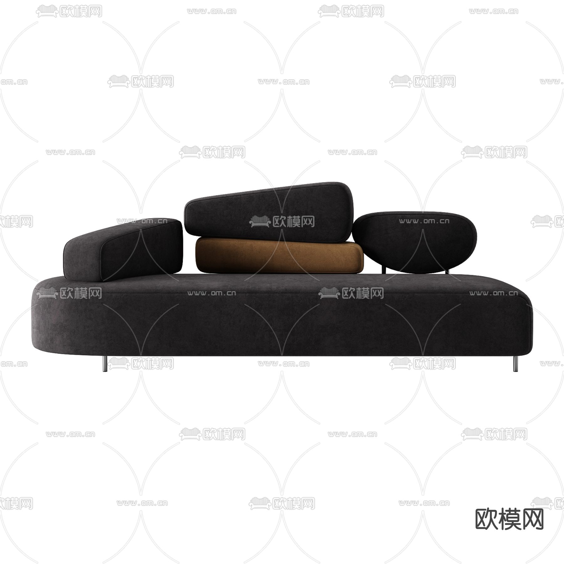 现代轻奢创意双人沙发免费3d模型下载