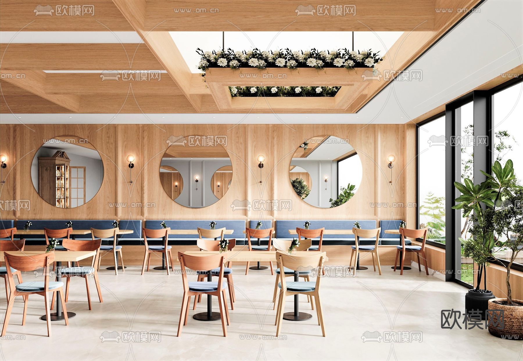 网红餐厅 茶餐厅3d模型下载