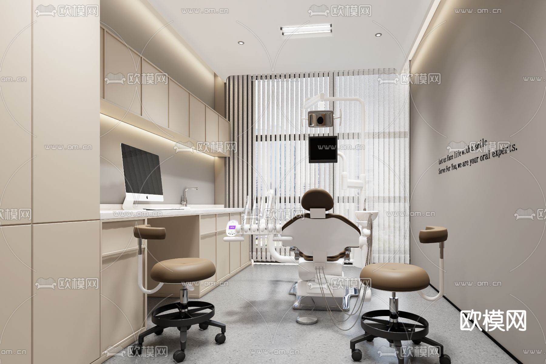 现代医院 牙科诊室3d模型下载