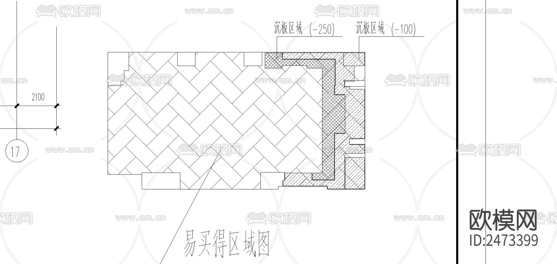 综合商场消防设计cad施工图下载（渲染图2）