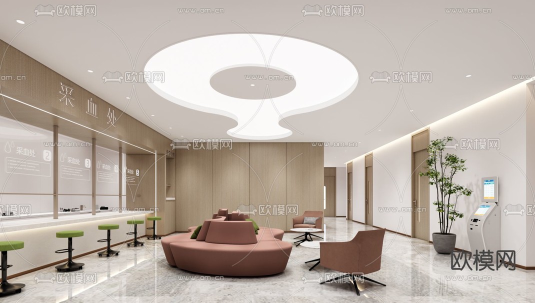 现代医院采血区3d模型下载_ID12300717_3dmax免费模型-欧模网