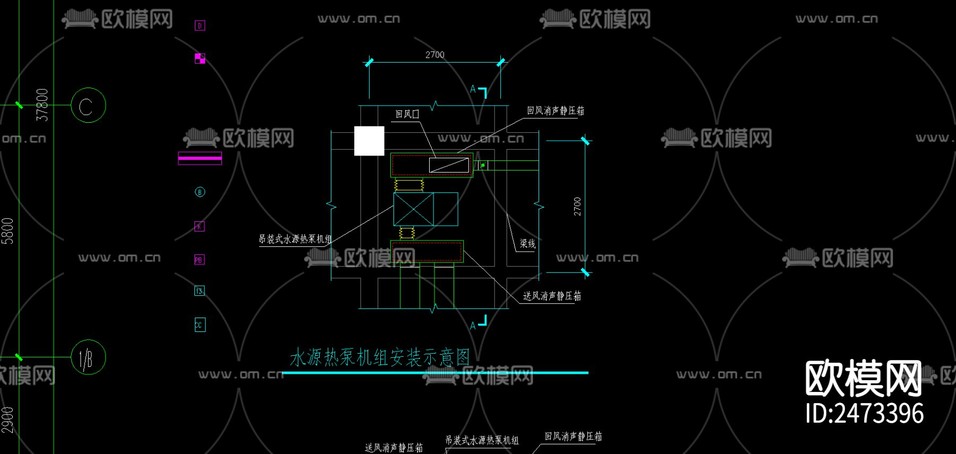 機電空調給排水cad施工圖下載(渲染圖2)