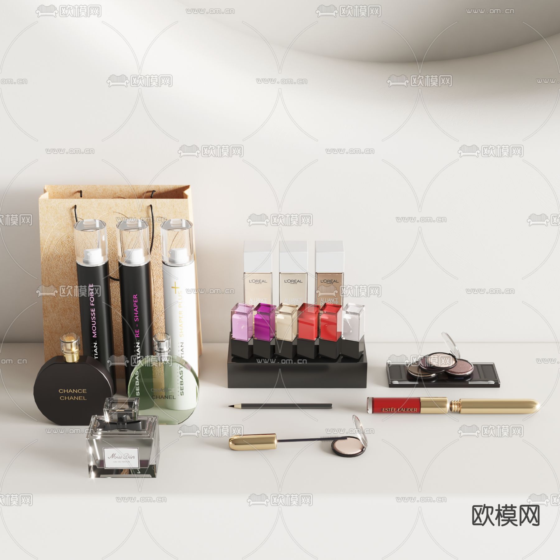 化妆品 护肤品3d模型下载