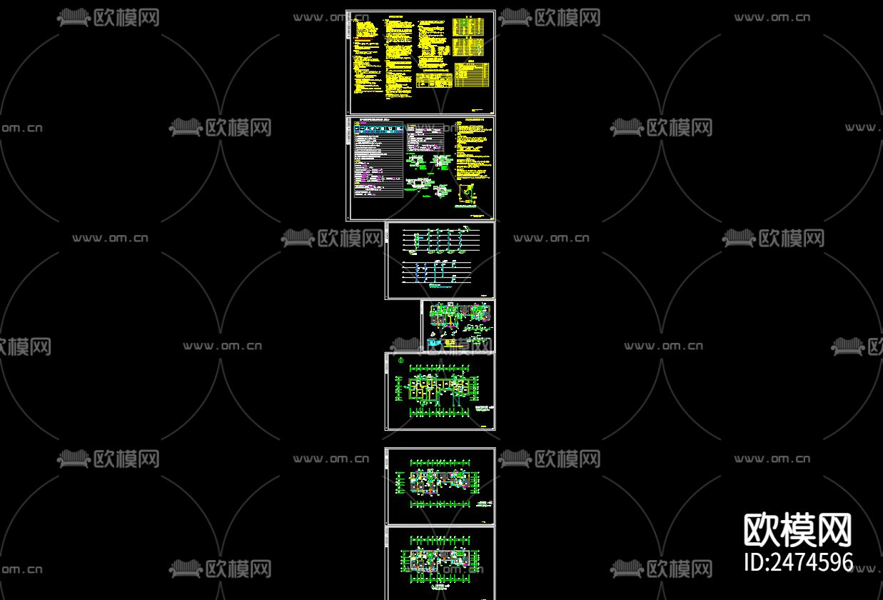 紫金城3号楼给排水及水灭火系统设计CAD施工图下载（渲染图1）
