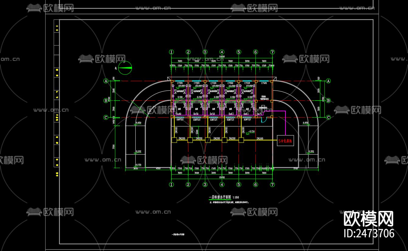 埠子镇垃圾分类太阳能堆肥房自喷液体系统设计cad施工图下载（渲染图2）
