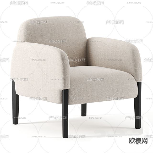 现代简约创意单人沙发免费3d模型下载_ID12301944_3dmax免费模型-欧模网