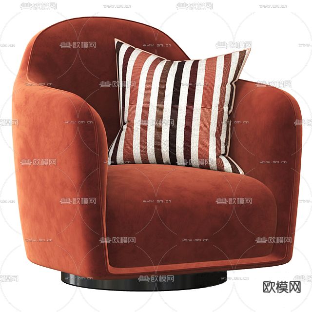 现代轻奢创意单人沙发免费3d模型下载