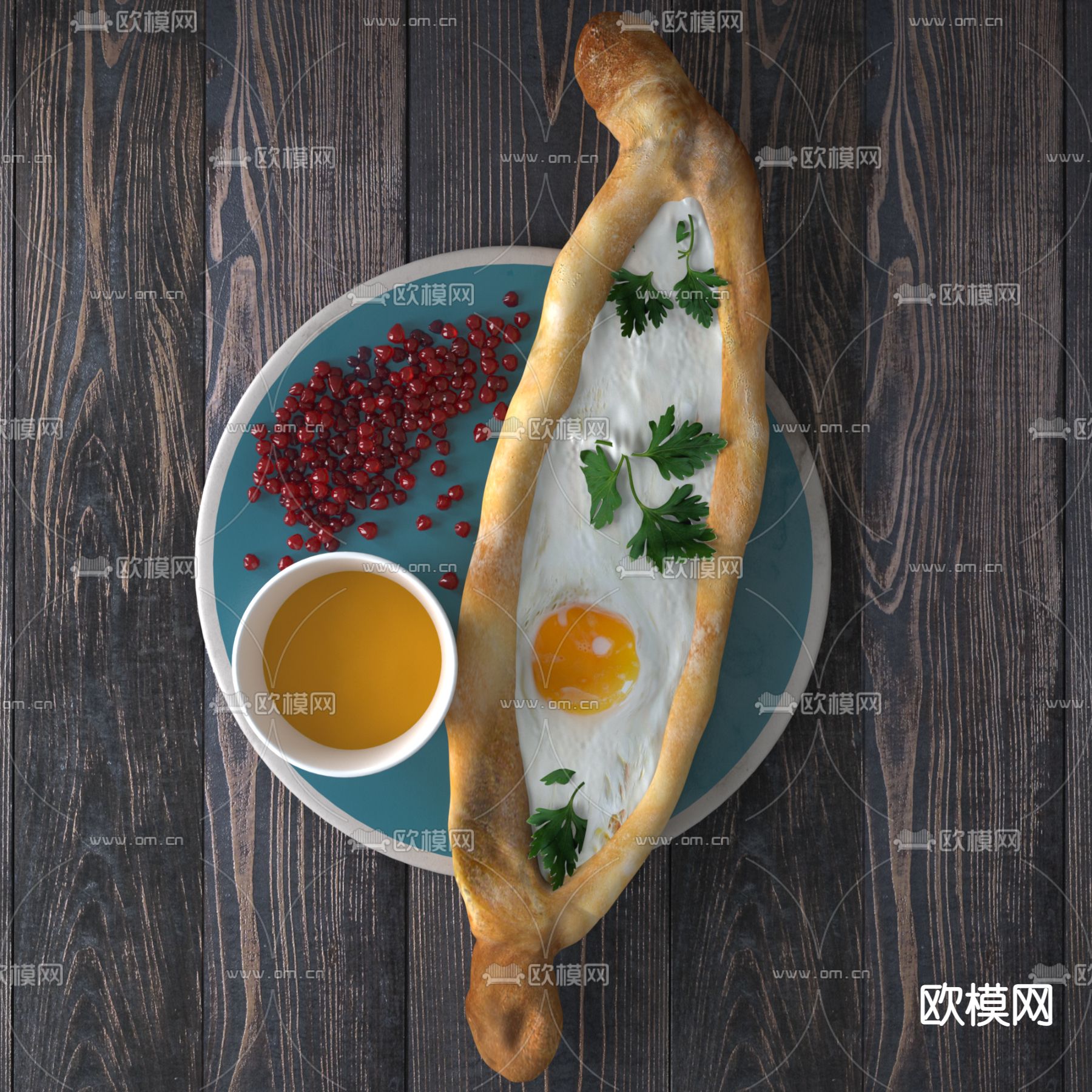 面包 西餐免费3d模型下载