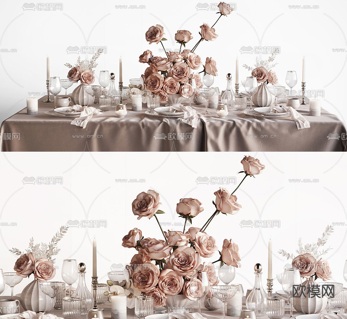 轻奢餐具3d模型下载（渲染图1）