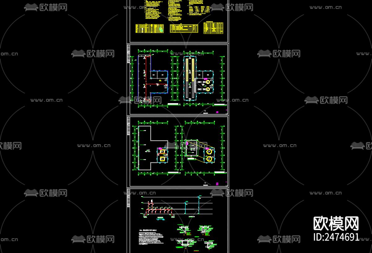 包装房给排水设计CAD施工图下载（渲染图1）
