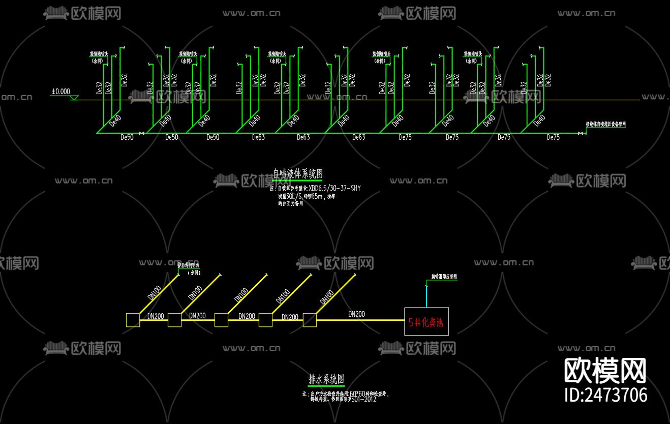 埠子镇垃圾分类太阳能堆肥房自喷液体系统设计cad施工图下载（渲染图3）