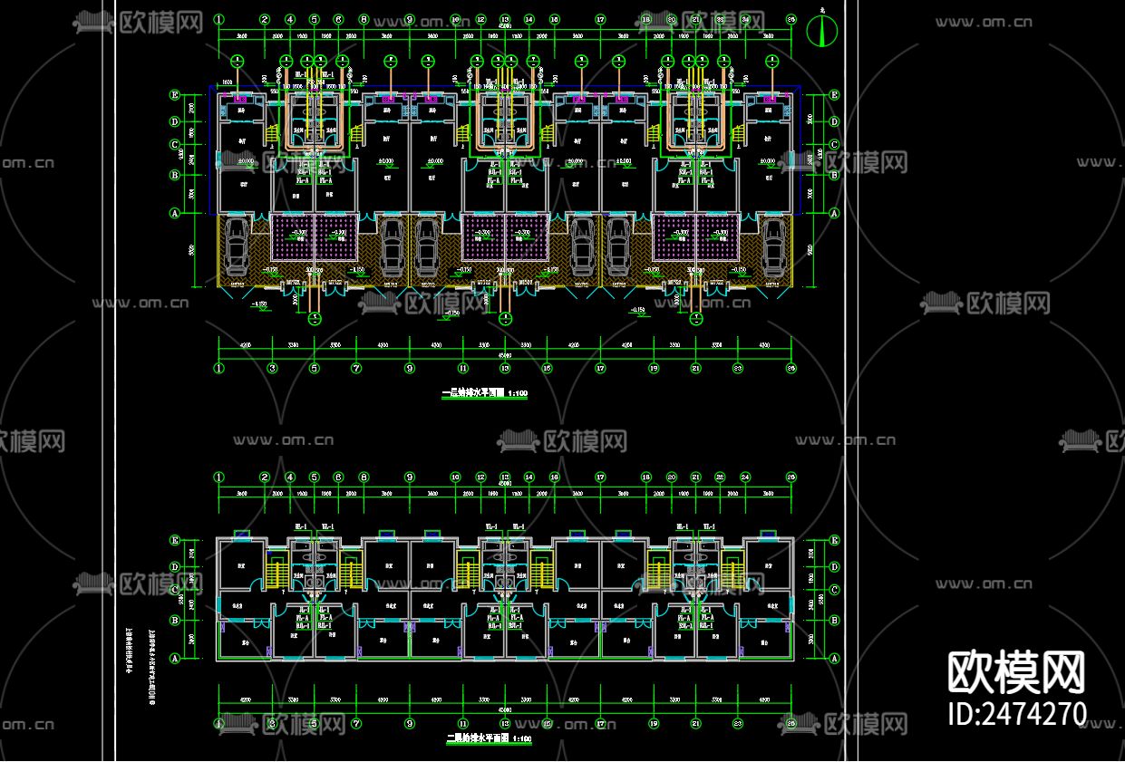 上塘荆芋花乡小区改扩建工程10号楼给排水设计CAD施工图下载（渲染图3）