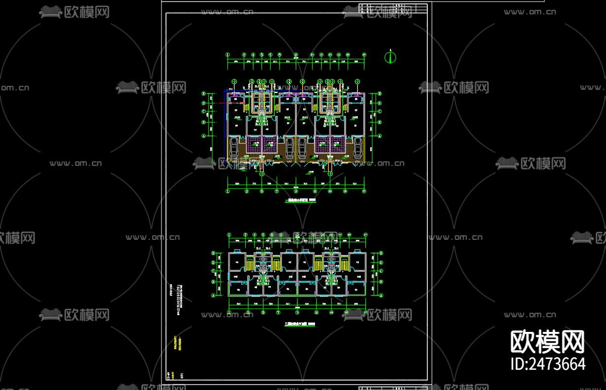 上塘荆芋花乡小区5号楼给排水cad施工图下载（渲染图3）