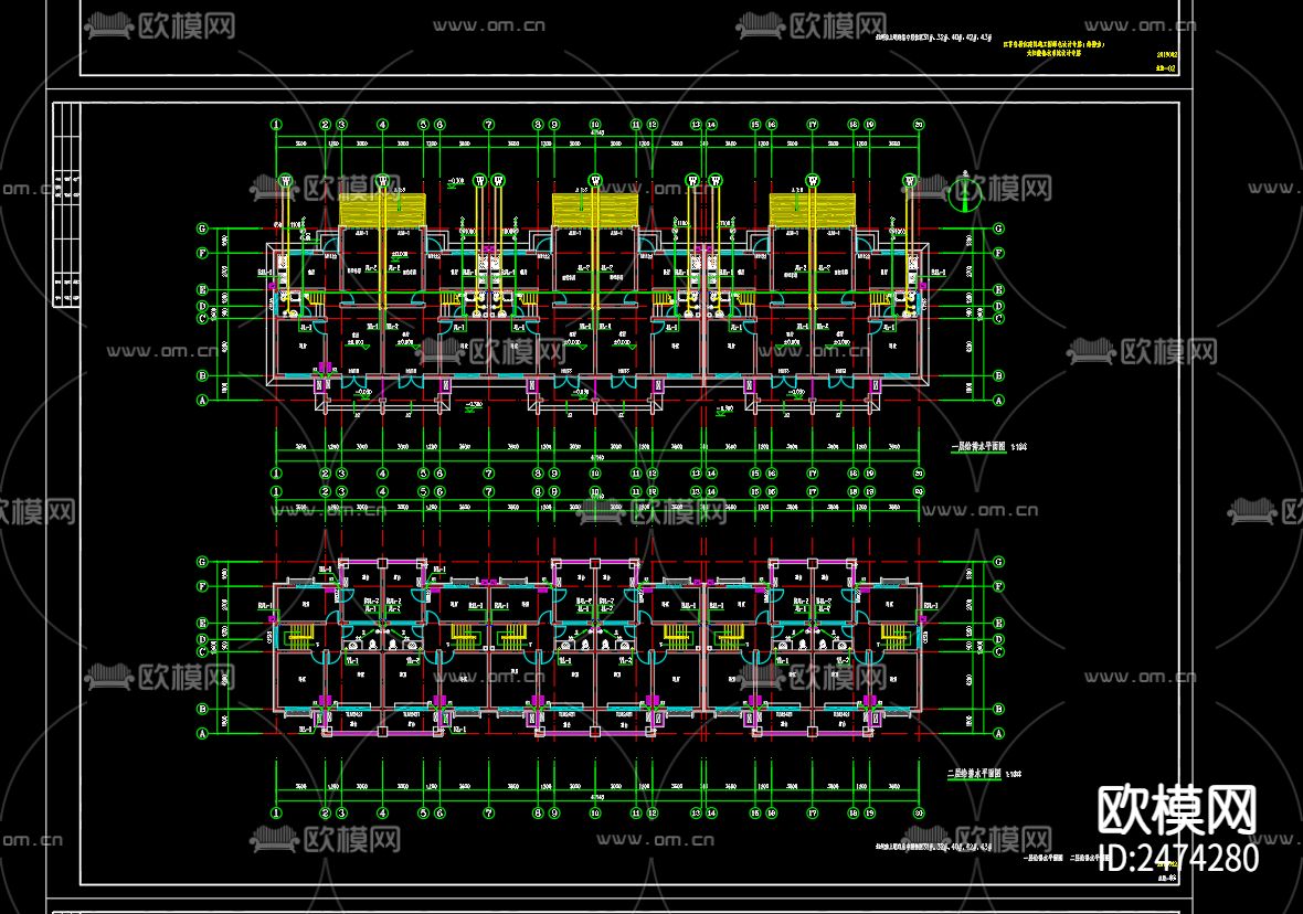 淮上明珠集中居住区31号给排水CAD施工图下载（渲染图3）