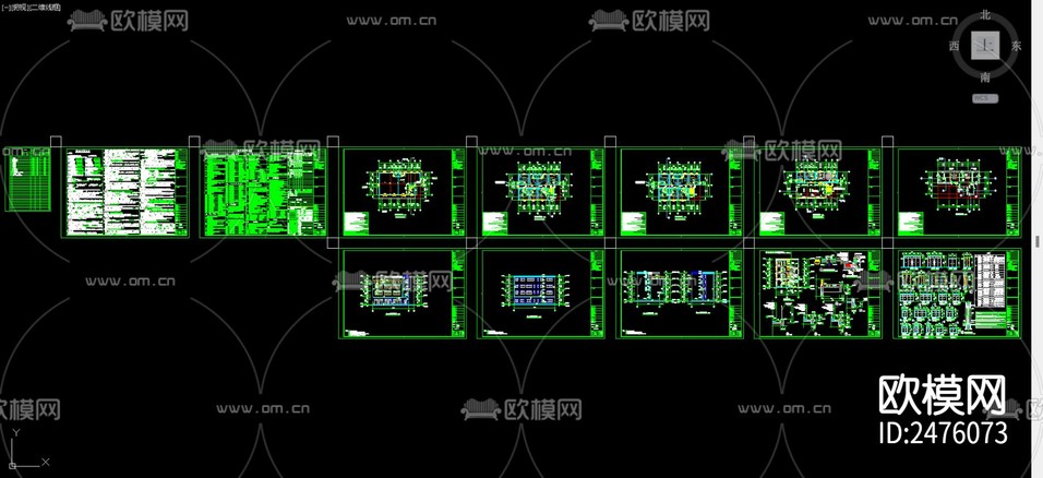 自建公寓建筑CAD施工圖下載(渲染圖4)