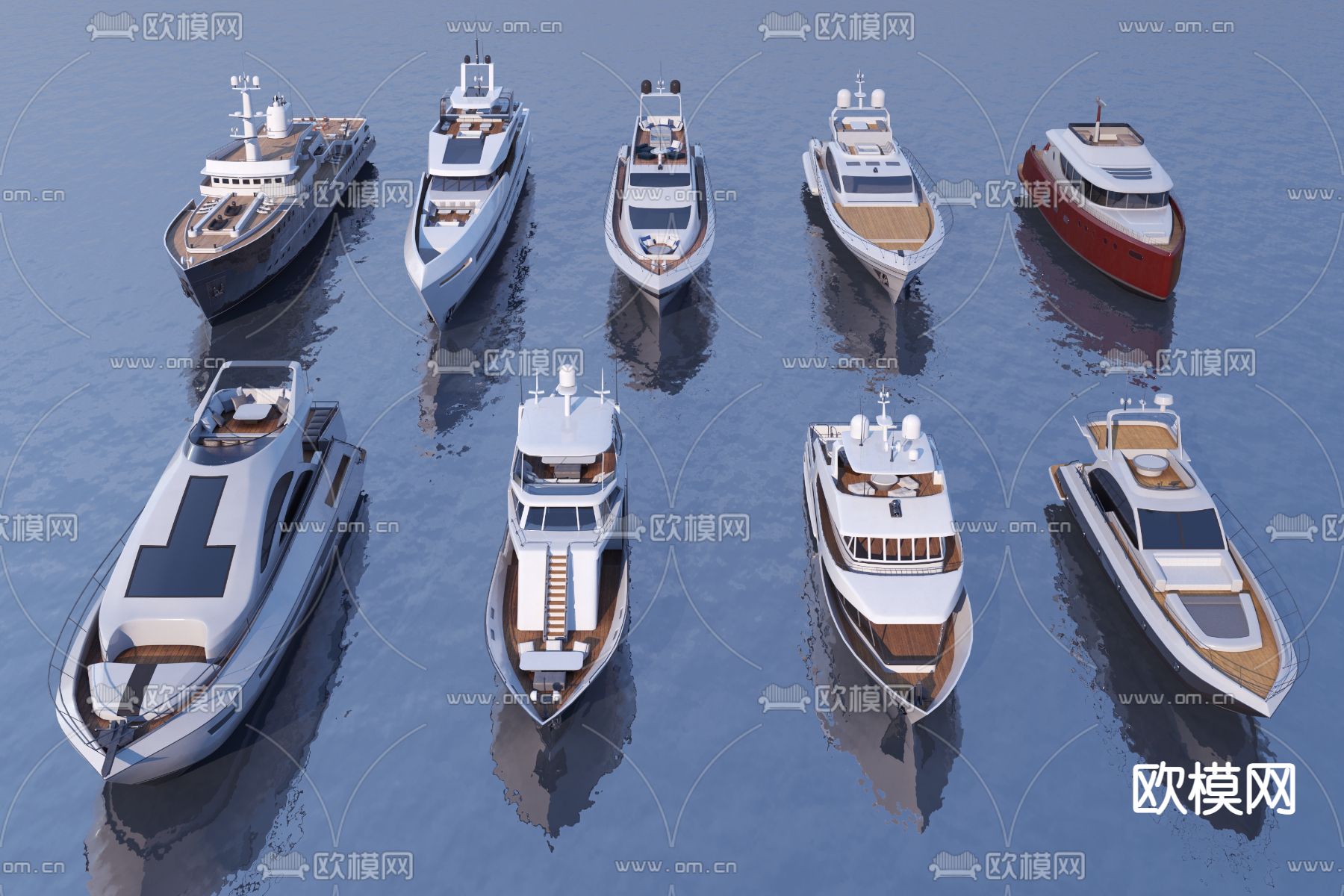 游艇 快艇 观光船3d模型