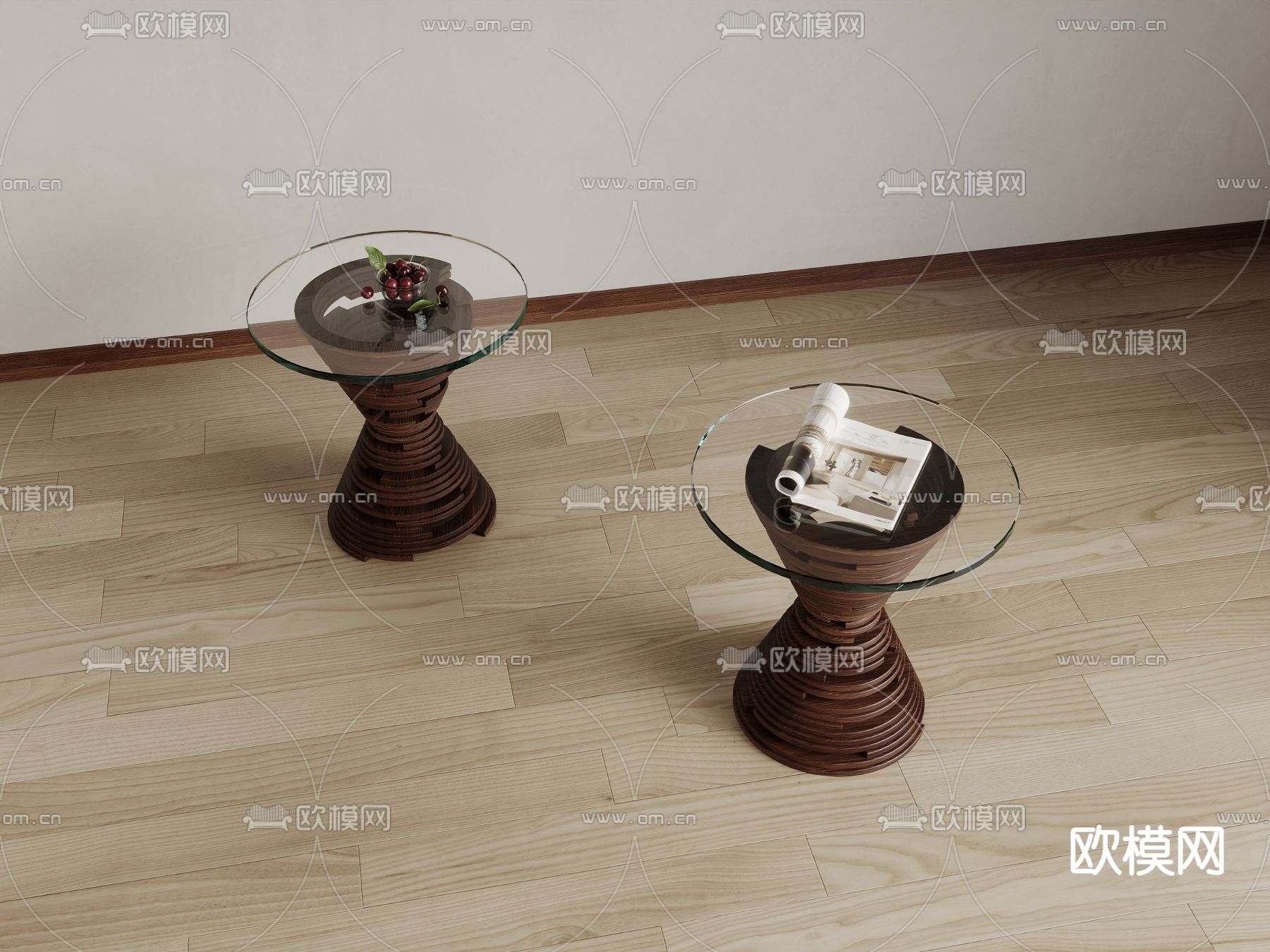 边几 角几 圆几3d模型下载（渲染图1）