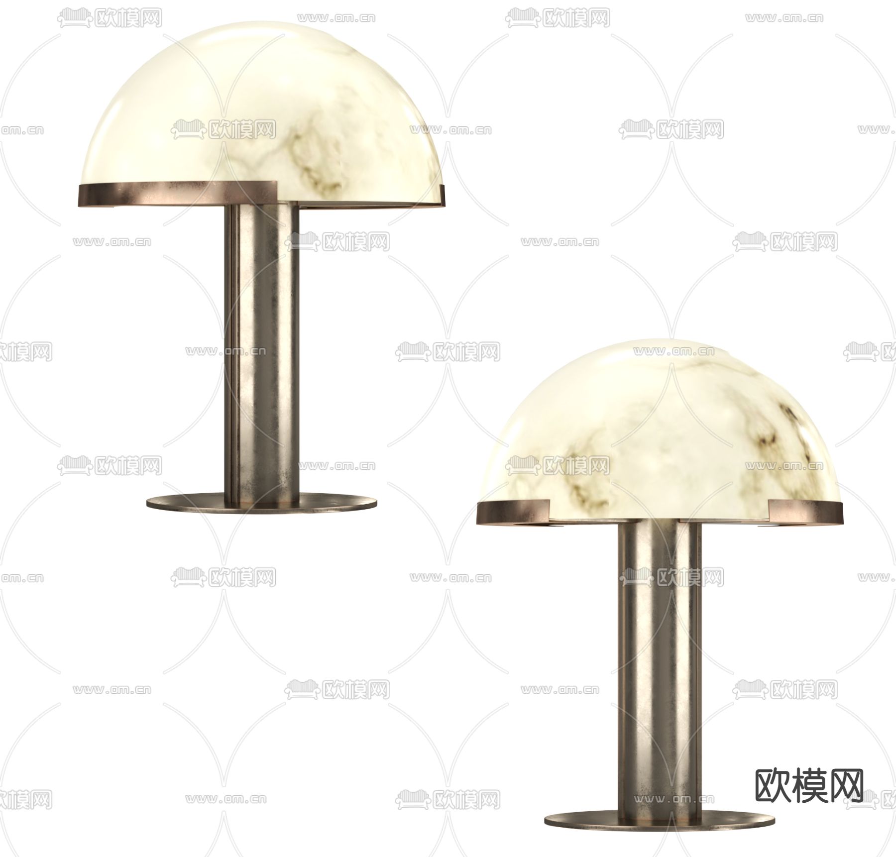 轻奢风台灯su模型
