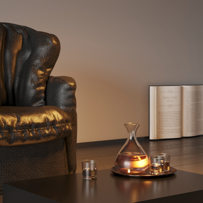  酒瓶酒杯 玻璃杯 玻璃瓶su模型 