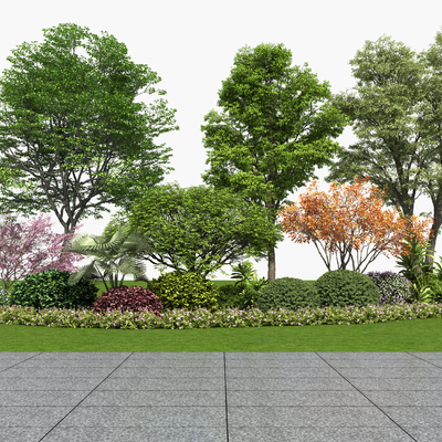  植物堆 灌木带su模型 