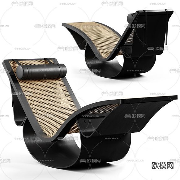 新中式创意艺术躺椅免费3d模型下载