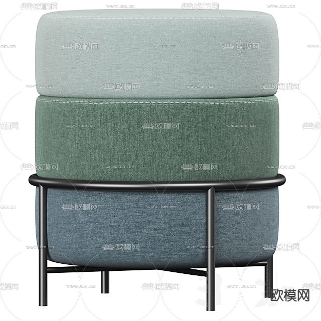 现代极简创意圆凳免费3d模型下载