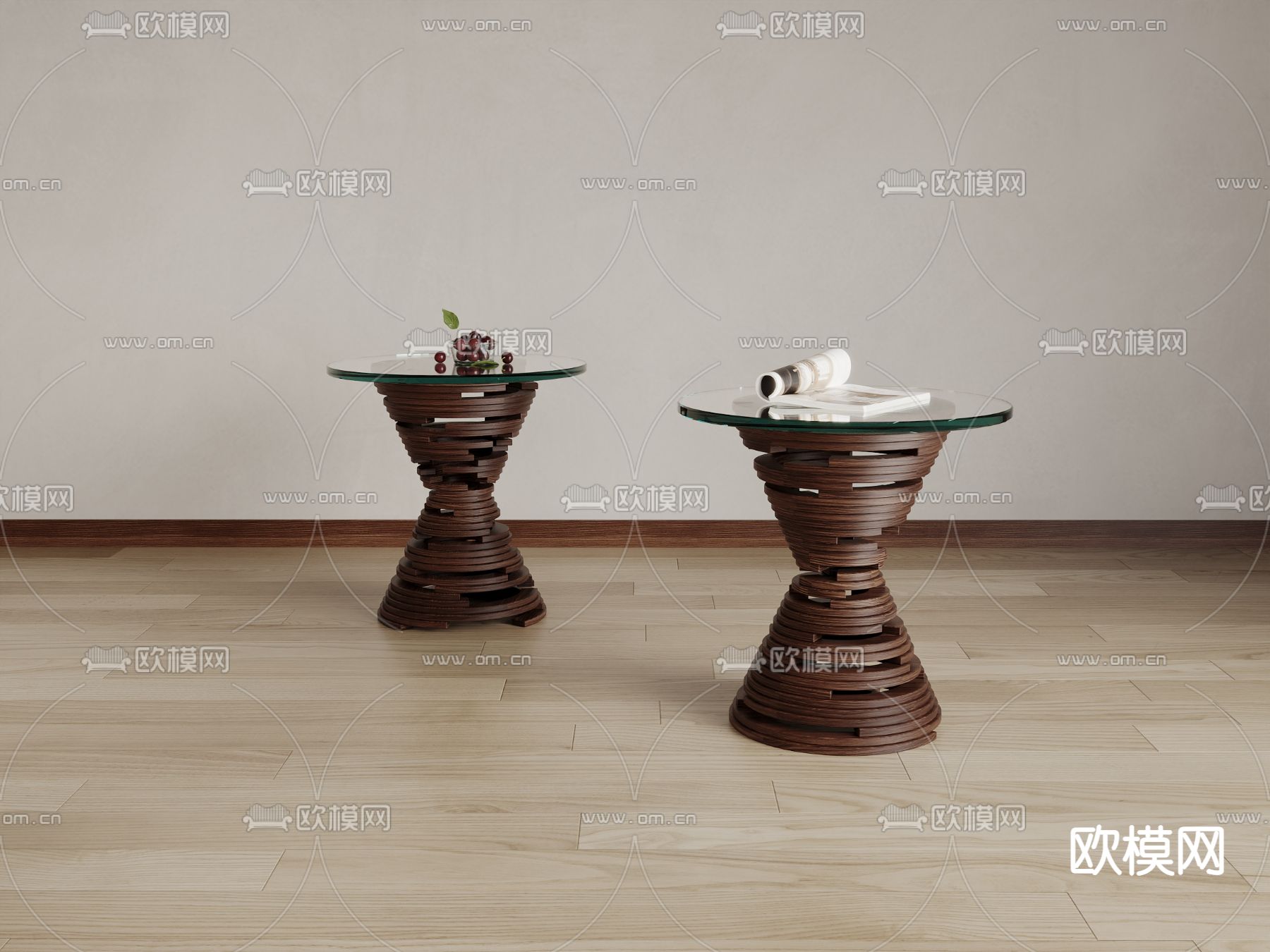 边几 角几 圆几3d模型下载（渲染图2）