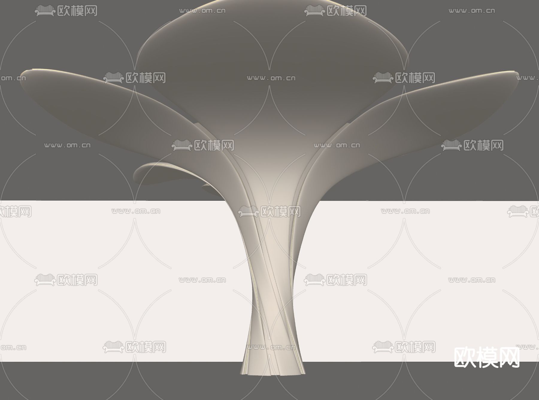 现代异型柱子 创意柱子su模型下载（渲染图2）