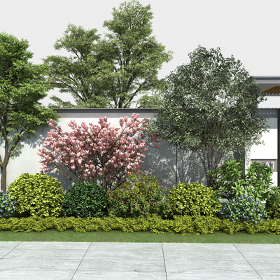  植物堆 景观树 灌木带su模型 