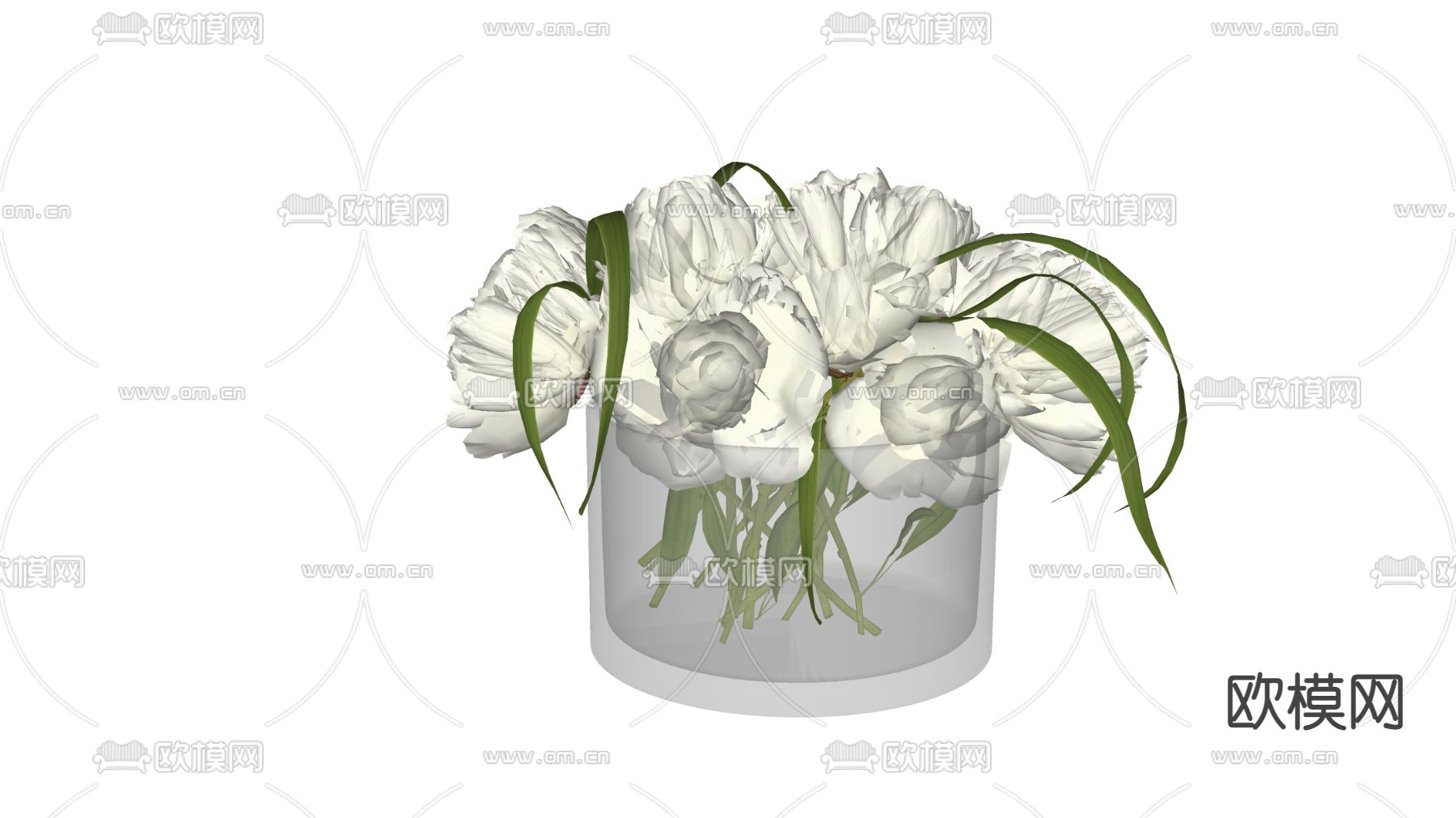水培花艺 玻璃花瓶su模型