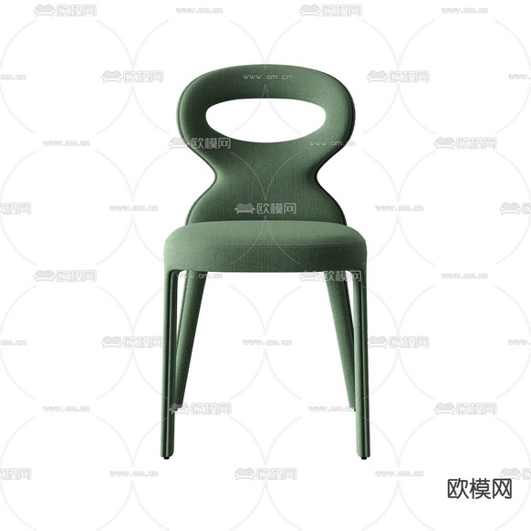 现代简约布艺休闲椅免费3d模型下载