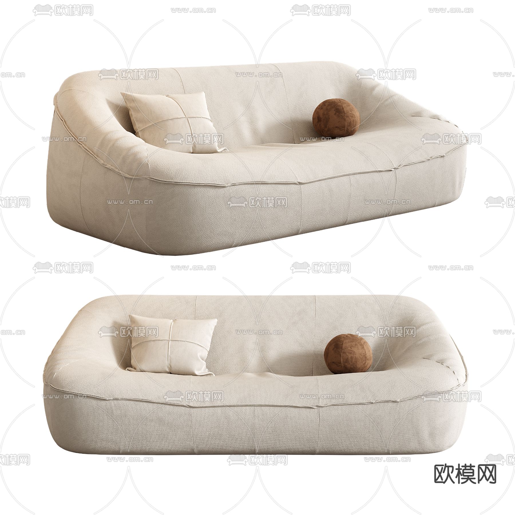 Sedes Regia 双人沙发 软体沙发3d模型下载