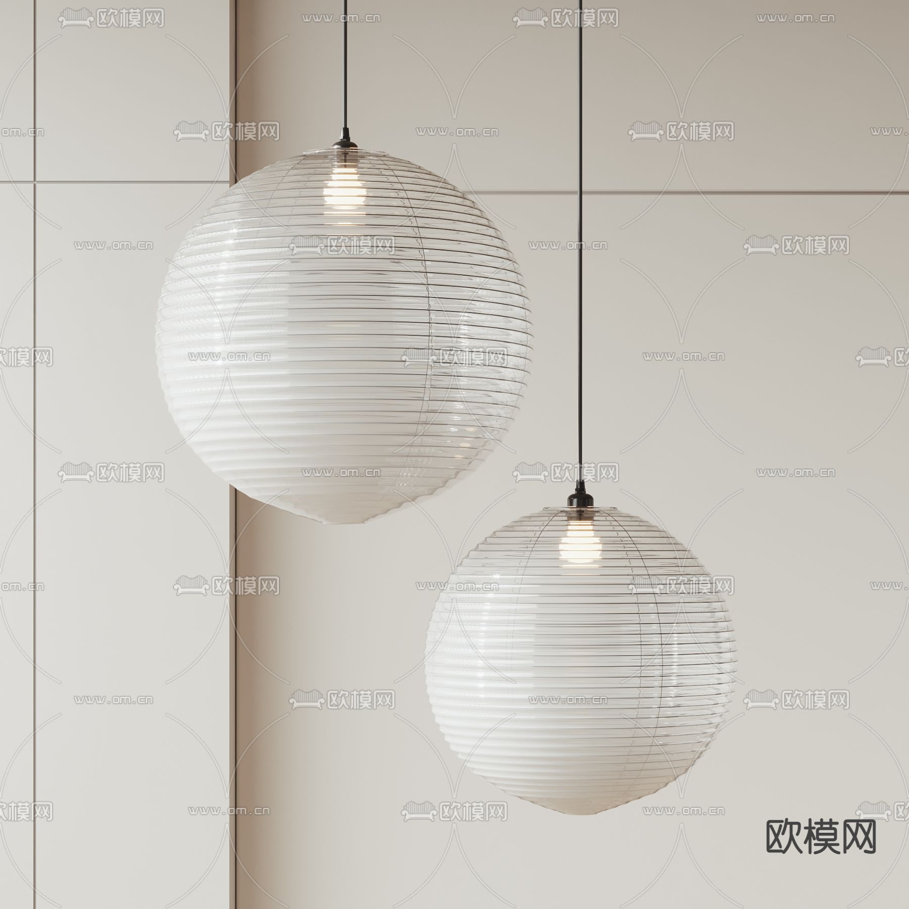 球形吊灯 灯笼吊灯3d模型下载_ID12303487_3dmax免费模型-欧模网