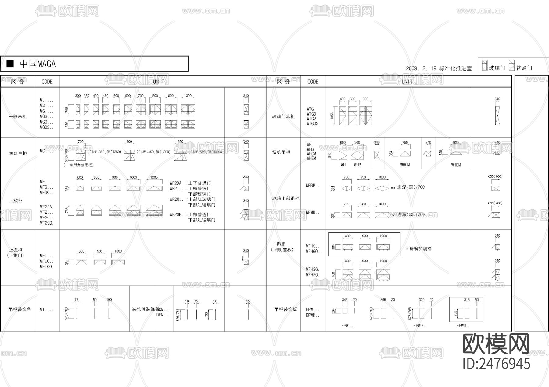 橱柜柜体标准cad图库下载（渲染图2）