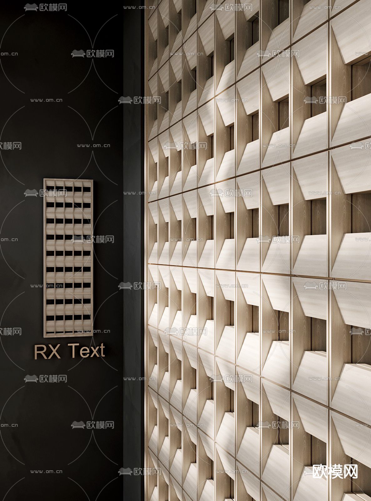 侘寂隔断 屏风su模型下载（渲染图1）