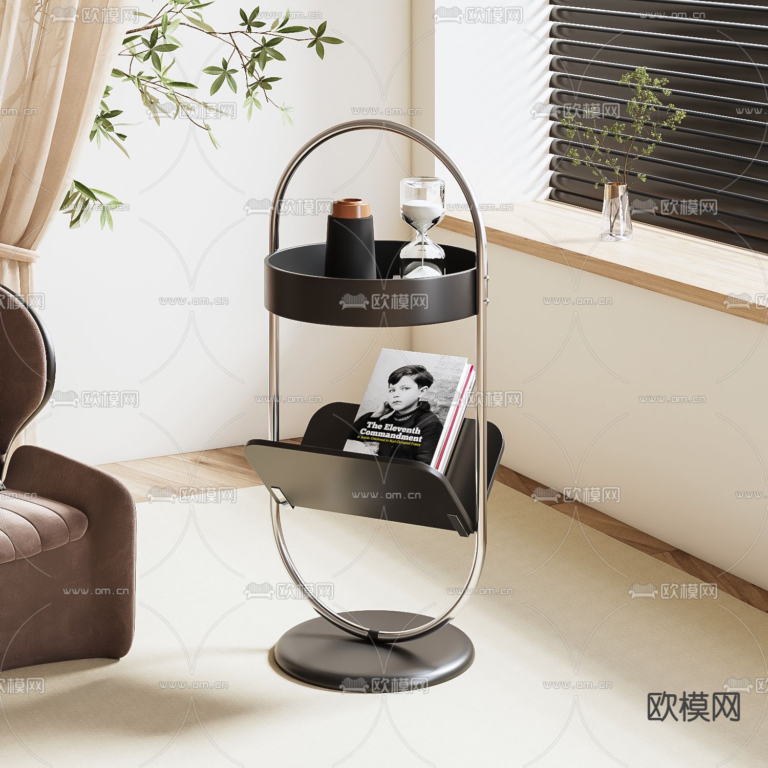 现代边几 角几 置物架3d模型下载