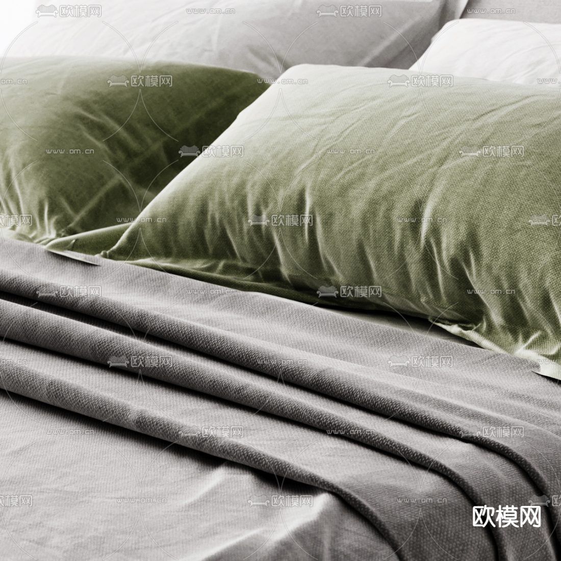 B&B Italia 现代双人床3d模型下载（渲染图4）