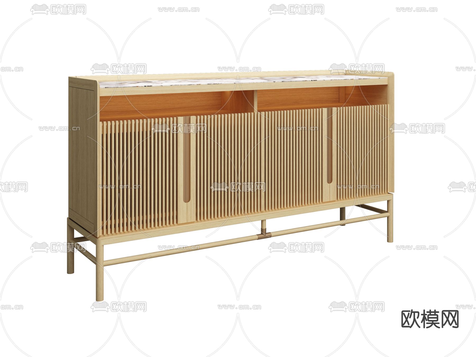 现代餐边柜3d模型下载